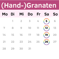 Buchungskalender (Hand-)Granaten Gruppe
