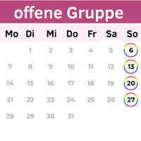 Buchungskalender offene Trainingsgruppe Buchungskalender offene Trainingsgruppe